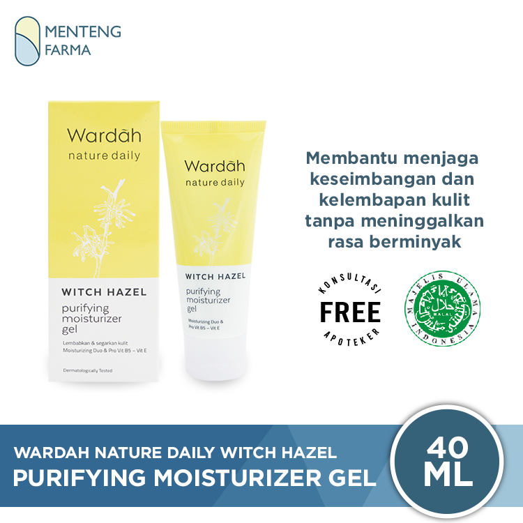 Wardah Nature Daily Witch Hazel Purifying Moisturizer Gel 40 ML