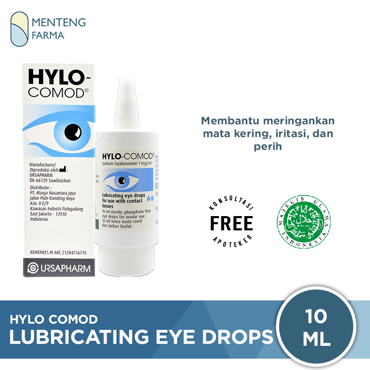 Hylo comod lubricating eye top drops