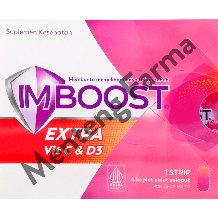 Imboost Extra Vit C & D3 Strip 4 Tablet - Memelihara Daya Tahan Tubuh ...