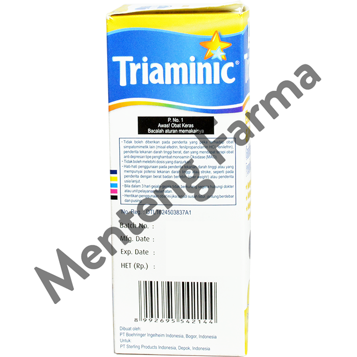 Triaminic Syrup Ekspektoran dan Pilek (Rasa Lemon) – Apotek